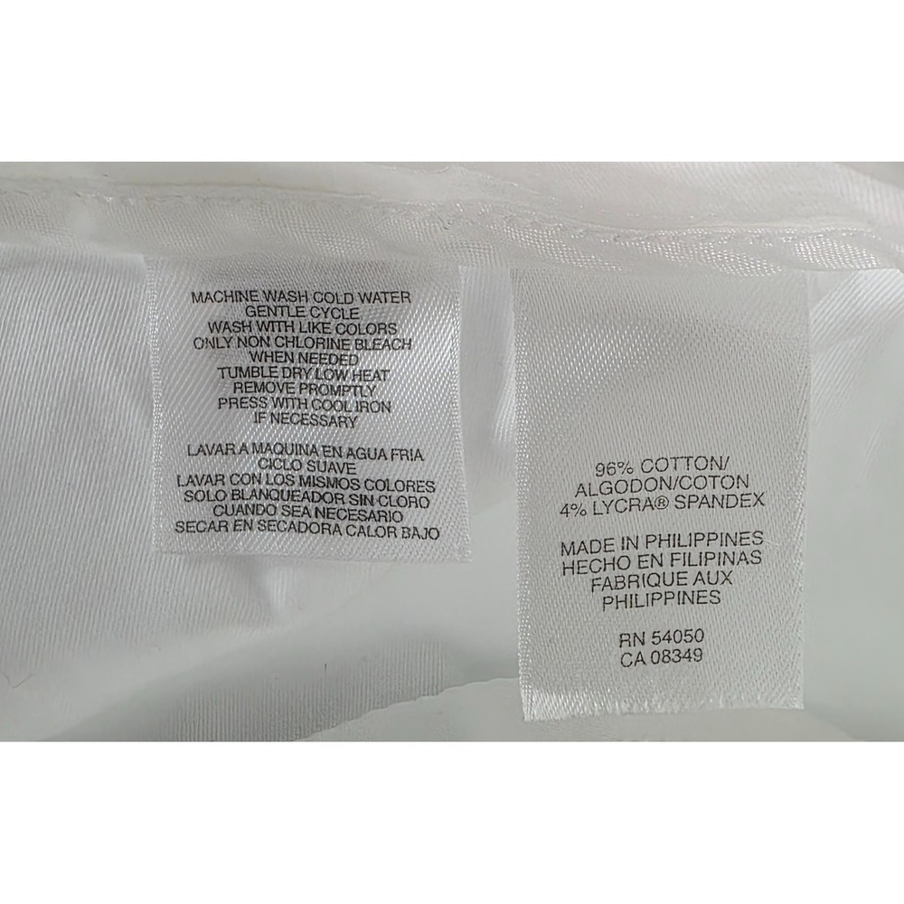 Jones New York Signature Women's White Sz 12 Dress Pants Cotton Spandex Stretch - Picture 7 of 8